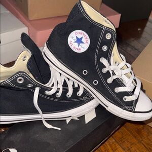 Converse Kids Black and White High-Top Sneakers